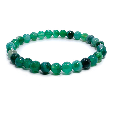 Браслет из камня Зеленый агат дарует карьерный рост и взаимовыгодное сотрудничество