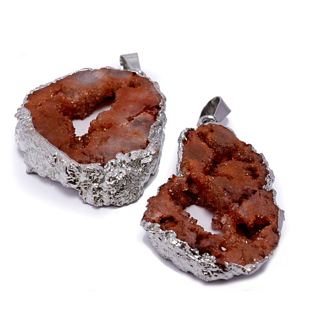 Подвеска из камня Пирит коричневый - притягивает энергию стабильности и счастье 4см 