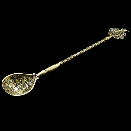 Ложка Гранат подарочная 17см резная бронза Россия