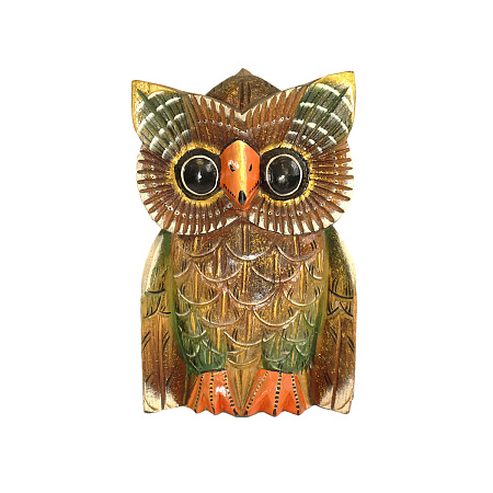 Статуэтка Сова дерево албезия 30см-18см - символ благополучия и процветания в семье