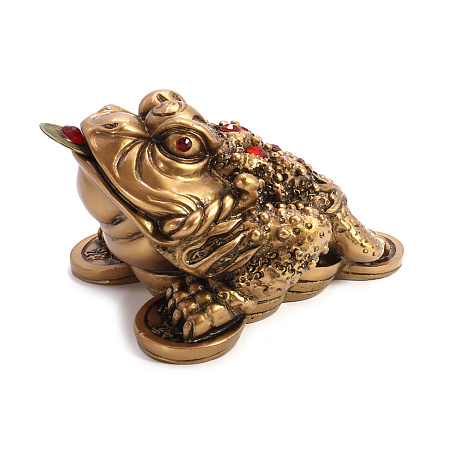 Жаба богатства трехпалая KBL-31 символ удачи и богатства 6см-11см ХРУПКОЕ  