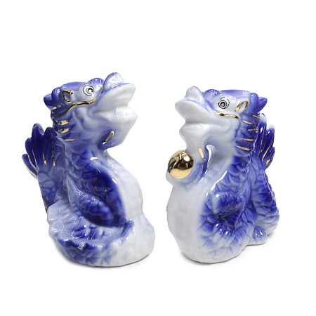 Дракон из фарфора уп-5шт оберег на процветание и защиту