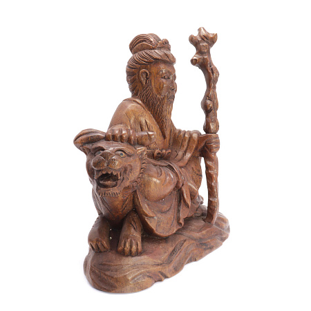 Сувенир из дерева Шоусин на льве 21см-18см символ верной дружбы 