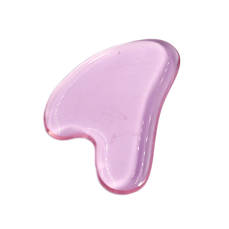 Скребок Розовое сердечко, стекло используется для омоложения и массаже лица и тела
