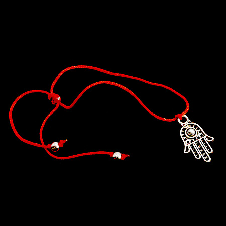 Браслет Красная нить Ладонь Фатимы символ защиты от всех видов неприятностей, порчи и сглаза