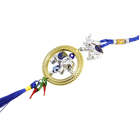 Подвеска Серебрянный Слоник и глаз Фатимы символ-оберег приумножает и сохраняет богатство 33см