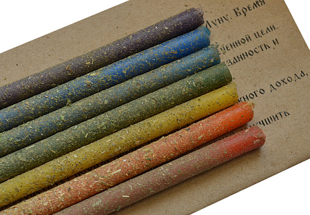 Свеча воск Травы Чакральный набор 7шт ТЫ МОЖЕШЬ ВСЕ МЕЧТАМ СЛУЧИТСЯ ЛЮБВИ РОДИТЬСЯ ДЕНЬГАМ РАСТИ