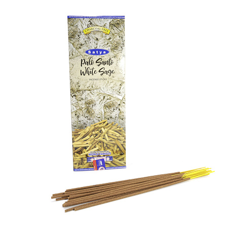 Благовония Satya Hexa Palo Santo White Sage Пало Санто-Белый Шалфей аромапалочки уп-6шт SH-PSWS