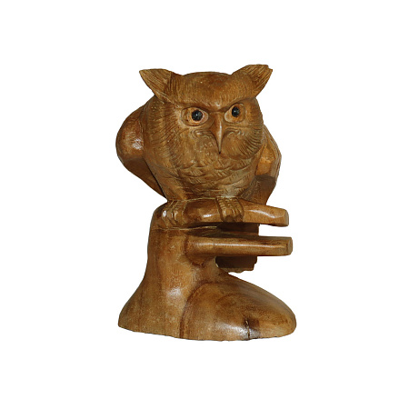Сувенир из дерева Сова 20см благополучие и достаток в дом через мудрость и удачу