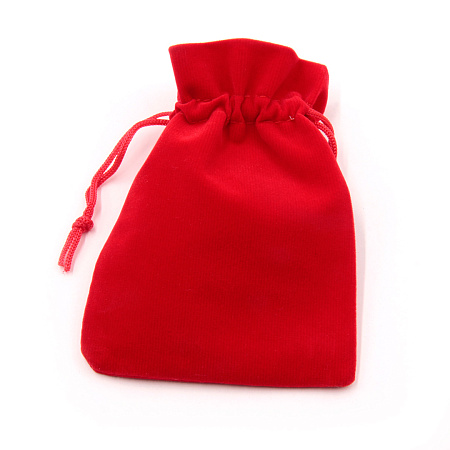 Мешочек подарочный Красный бархатный 9х12см
