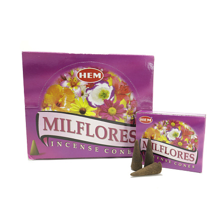 Благовония конусы HEM Milflores Цветочный букет уп-12шт