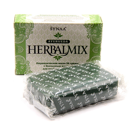 Мыло Aasha HerbalMix 24 травы с кокосовым маслом 75гр