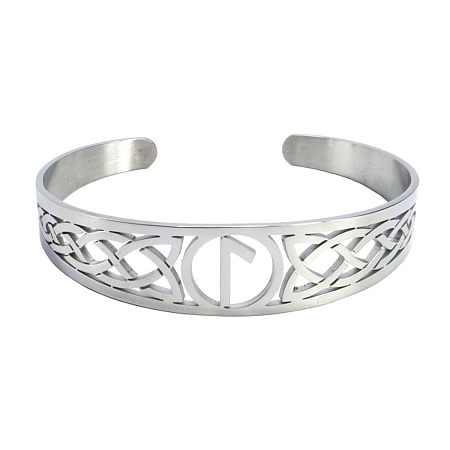 Браслет оберег с руной Лагуз олицетворяет романтичность, магнетизм и очарование Silver 6х1,5см 