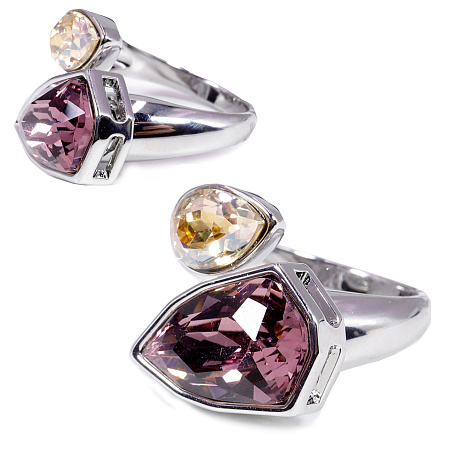 Кольцо c алмазным стеклом Сваровски