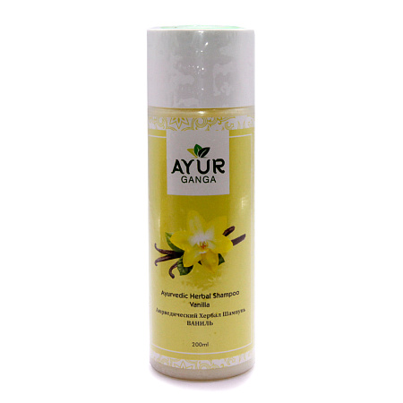 Шампунь Ayur Ganga Vanilla Ваниль аюрведический 200мл УЦЕНКА