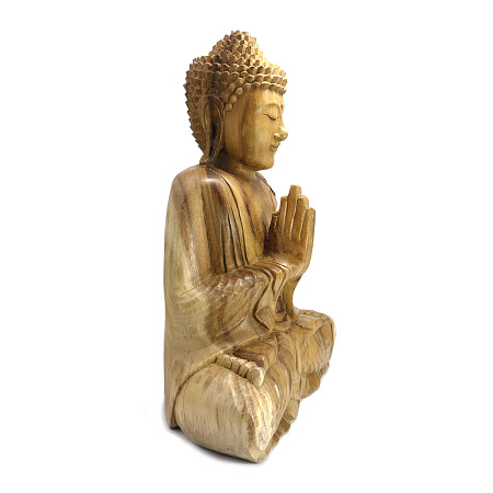 Фигурка деревянная Будда медитирующий дерево Суар 40см-25см