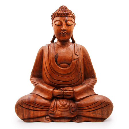 Сувенир из дерева статуэтка Будда в медитации 40см Суар
