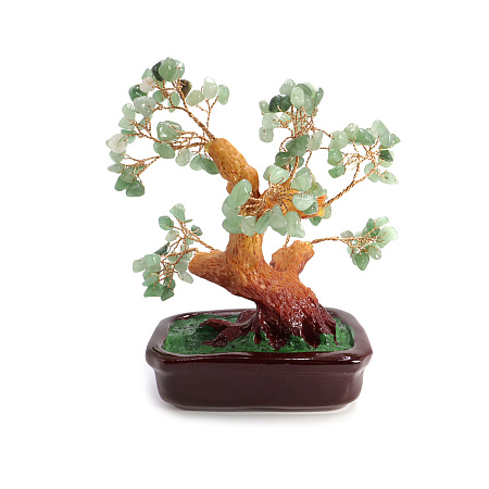 Дерево счастья  Нефрит натуральные камни 19см-14см NS108