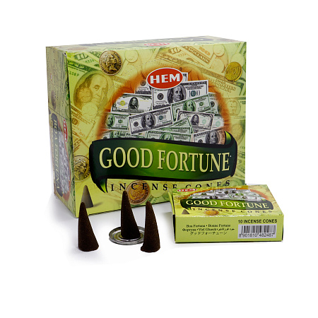 Благовония конусы HEM Good Fortune Удача уп-12шт