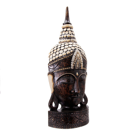 Сувенир из дерева Голова Будда дерево Суар Brown 74см 