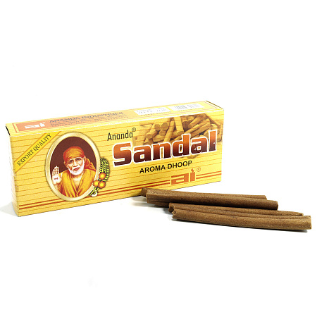 Благовония Sai Darshan Sandal Сандал 22гр уп-12шт безосновные с подставочкой 