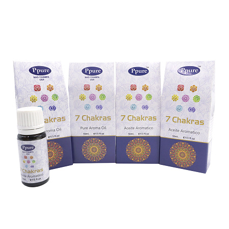 Масло Ppure 7 CHAKRAS 10мл уп-4шт Семь Чакр ароматическое масло для аромаламп 