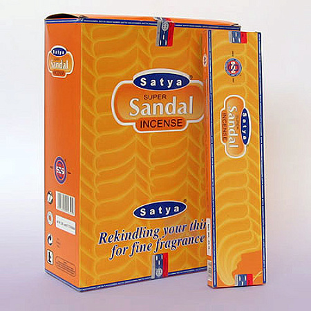Благовония Satya 450SS20-U УЦЕНКА Super Sandal 18gm уп-12шт Примятая упаковка