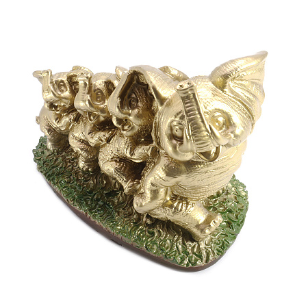 4 Слоника наделяет людей счастьем процветанием и изобилием 11см-9см ХРУПКОЕ