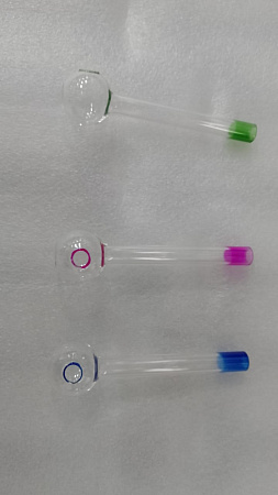 Трубка для курения c шаром стекло 10см уп-3шт ZO-V02-3 цвет RGB