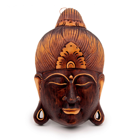 Сувенир из дерева маска Будды Албезия 25см 