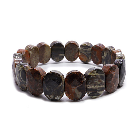 Браслет из камня Пейзажная яшма символ удачи, достатка и благополучия