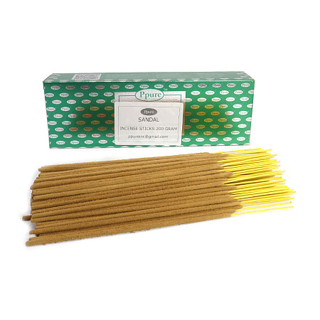 Благовония весовые Ppure Sandal УЦЕНКА уп-200гр Чистый Сандал аромапалочки масала