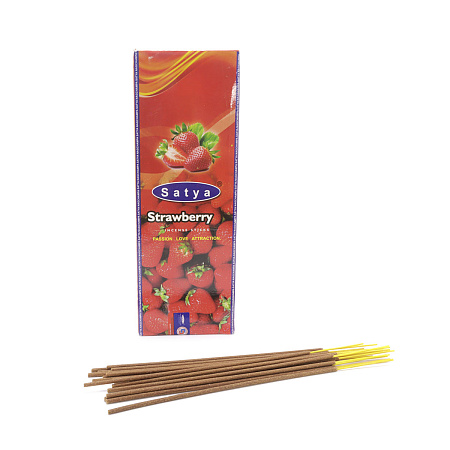 Благовония Satya Hexa Strawberry Клубника аромапалочки уп-6шт SH-STR