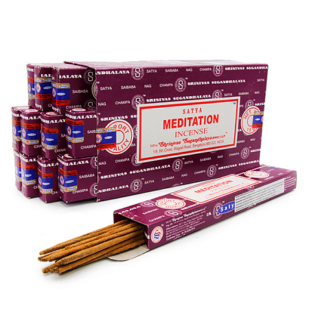 Благовония Satya B 450B15Me Meditation Медитация 15gm уп-12шт