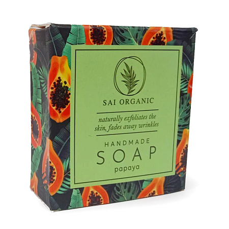 Мыло глицериновое 85гр с маслом Papaya