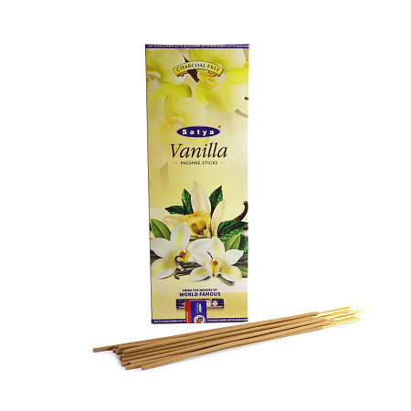 Благовония Satya Hexa Vanilla Ваниль аромапалочки уп-6шт SH-VAN