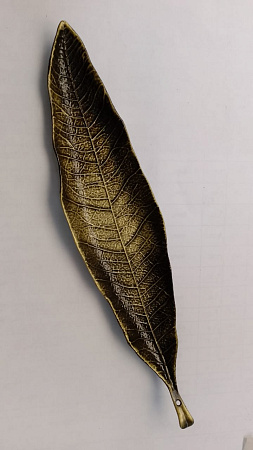 Подставка под благовония Лист силумин ZSL-03G цвет - антик 