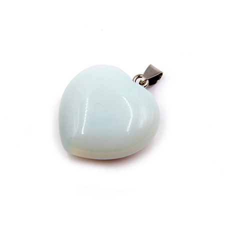 Подвеска Сердечко из Лунного камня оберег для любви и гармонии с любимым человеком 1,5см